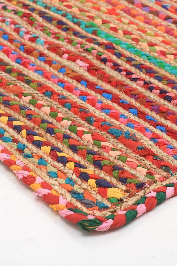 Atrium Expo Jute and Cotton Rug Multi - Cozy Rugs Australia