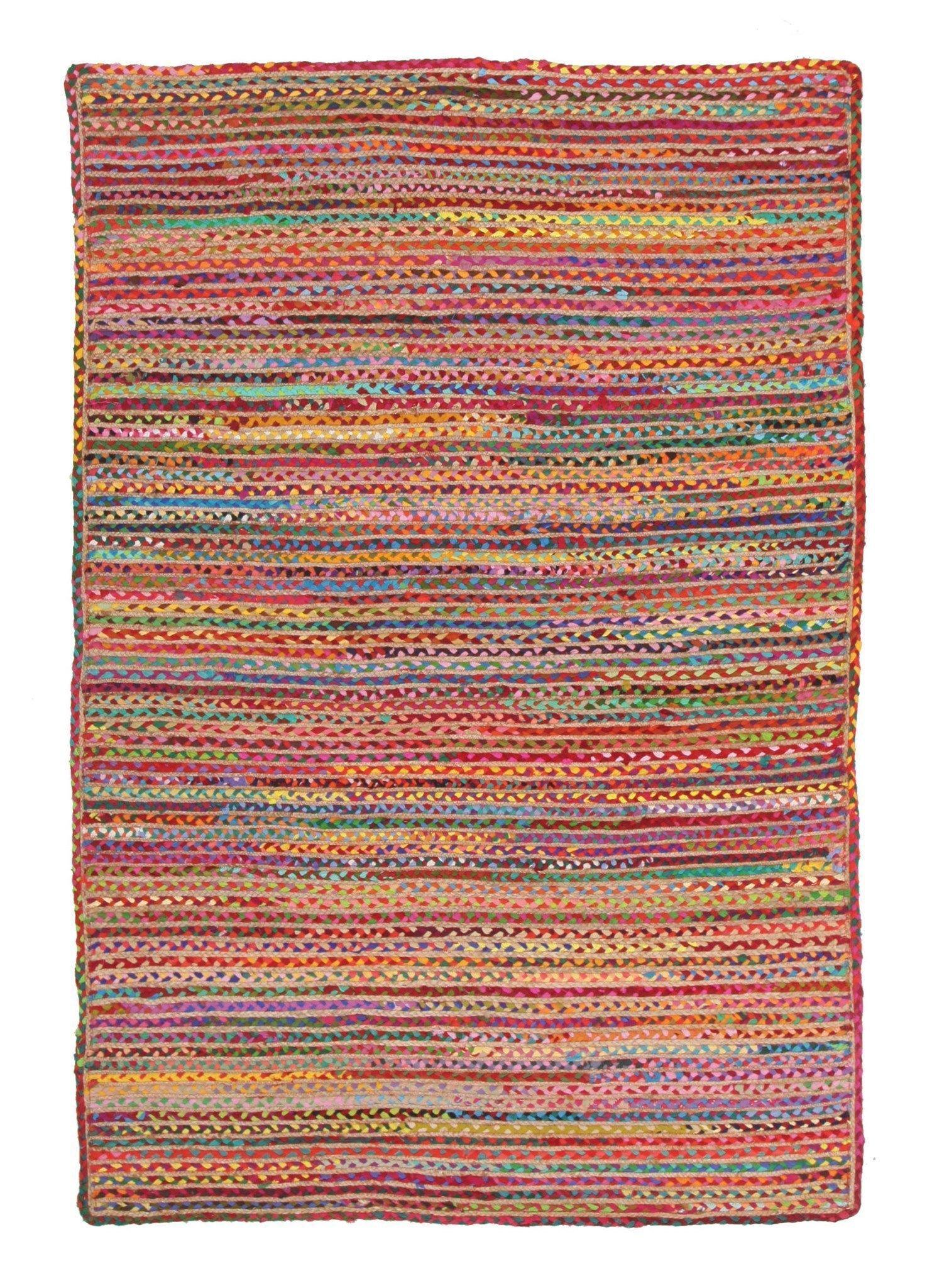 Atrium Expo Jute and Cotton Rug Multi - Cozy Rugs Australia
