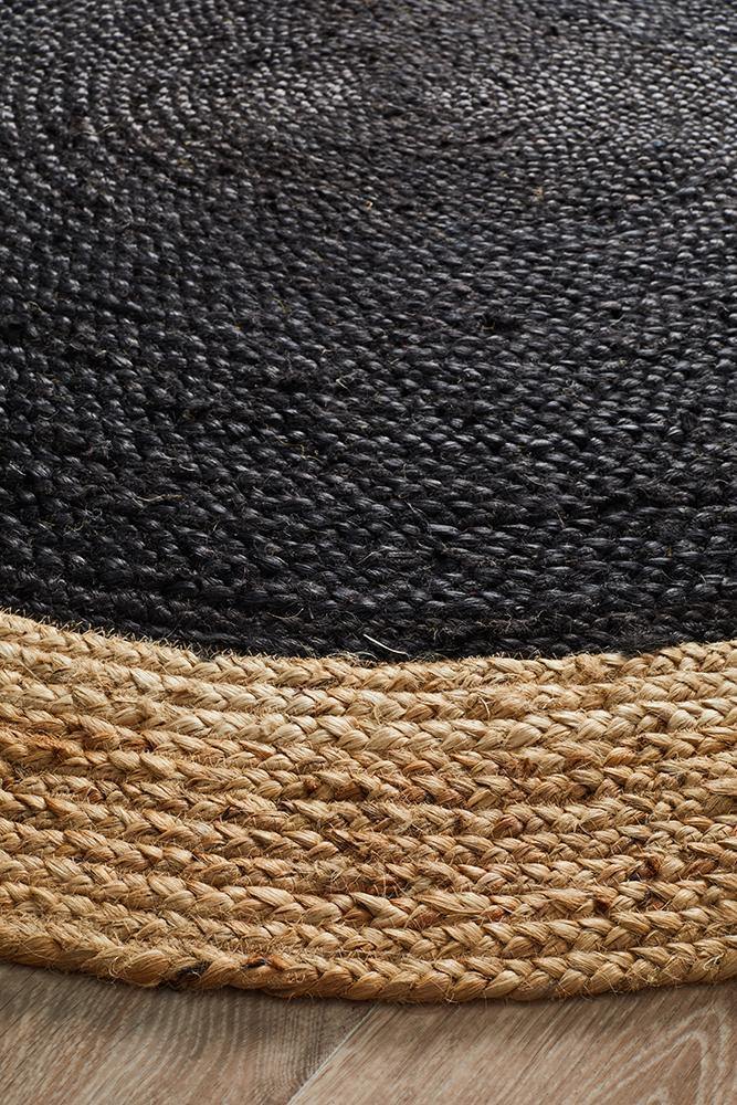 Atrium Polo Round Black - Cozy Rugs Australia