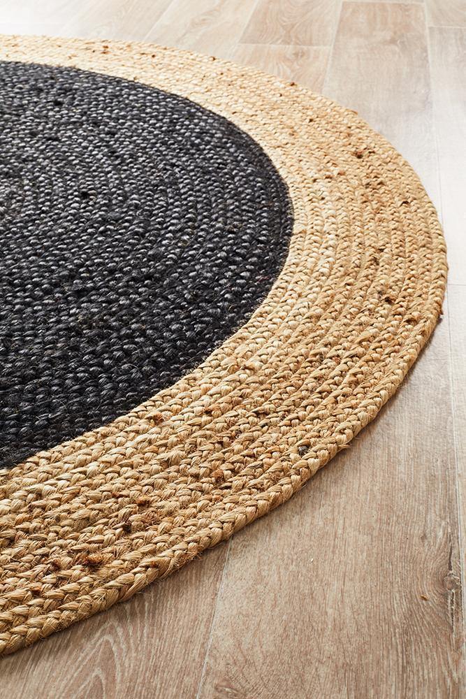 Atrium Polo Round Black - Cozy Rugs Australia