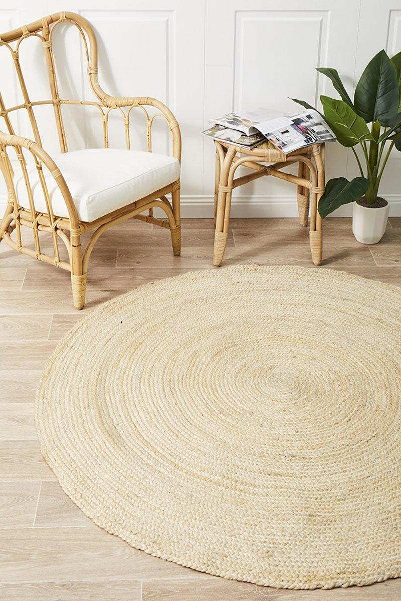 Atrium Polo Round Bleach - Cozy Rugs Australia