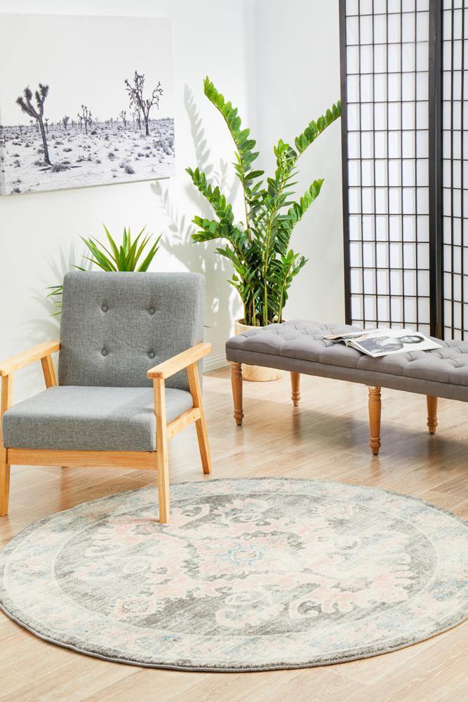 Avenue 701 Grey Round Rug - Cozy Rugs Australia