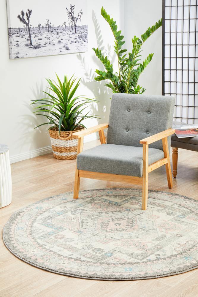 Avenue 704 Silver Round Rug - Cozy Rugs Australia