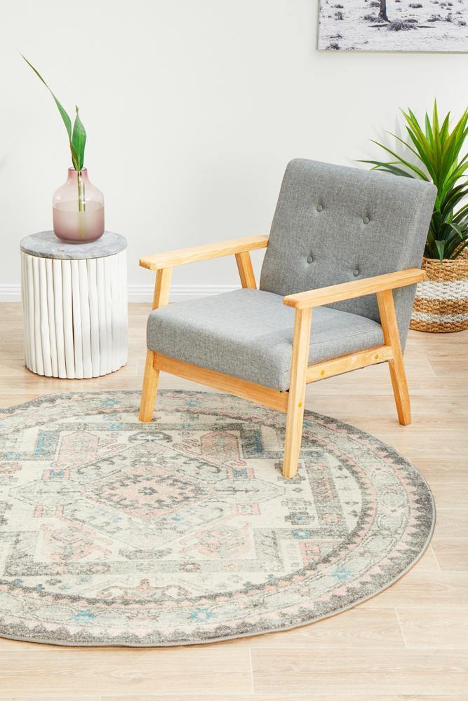 Avenue 704 Silver Round Rug - Cozy Rugs Australia