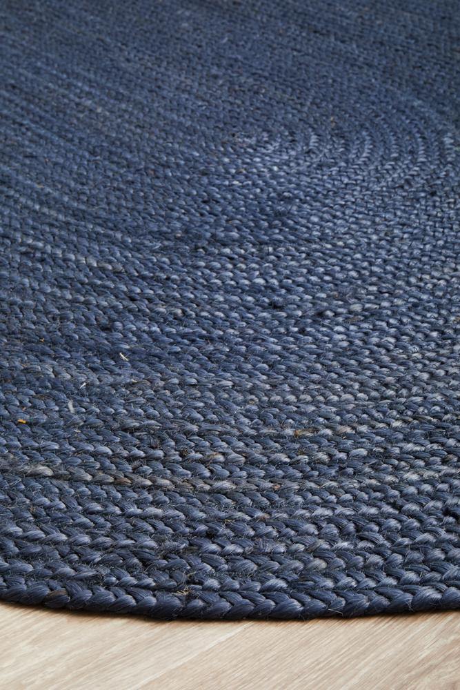 Bondi Navy Oval Rug - Cozy Rugs Australia