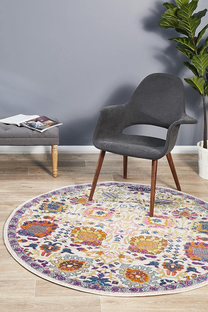 Babylon 206 Multi Round Rug - Cozy Rugs Australia