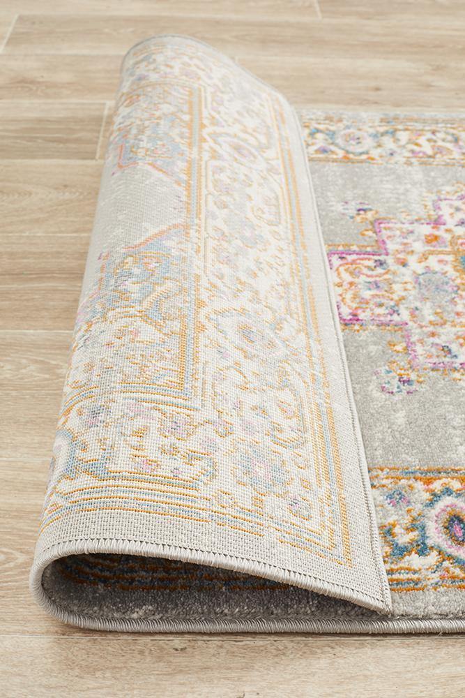 Babylon 211 Grey Runner Rug - Cozy Rugs Australia