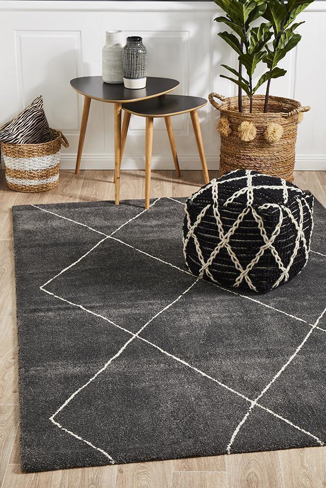 Rug Culture Broadway 931 Charcoal - Cozy Rugs Australia