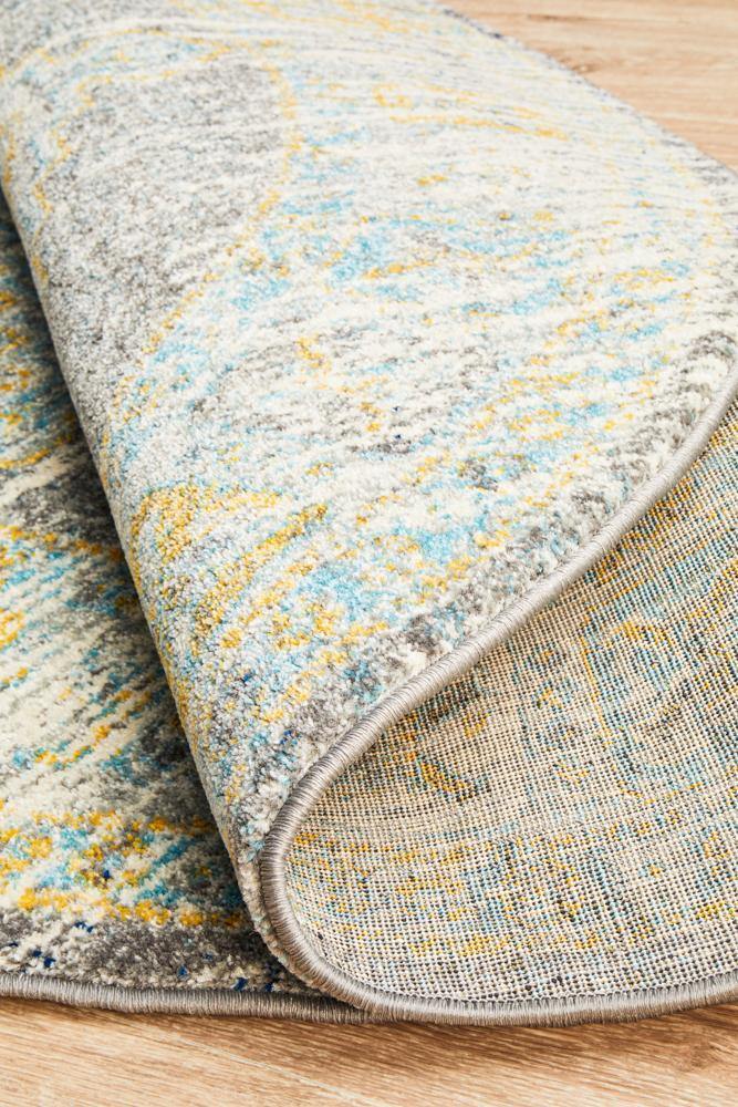 Century 944 Grey Round Rug - Cozy Rugs Australia