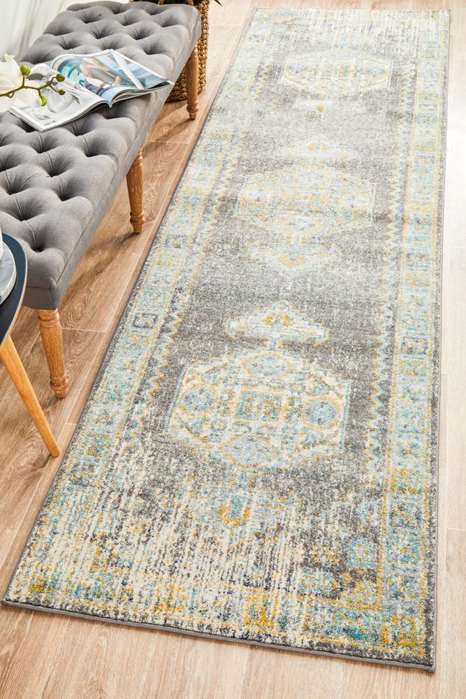 Century 944 Grey Runner Rug - Cozy Rugs Australia