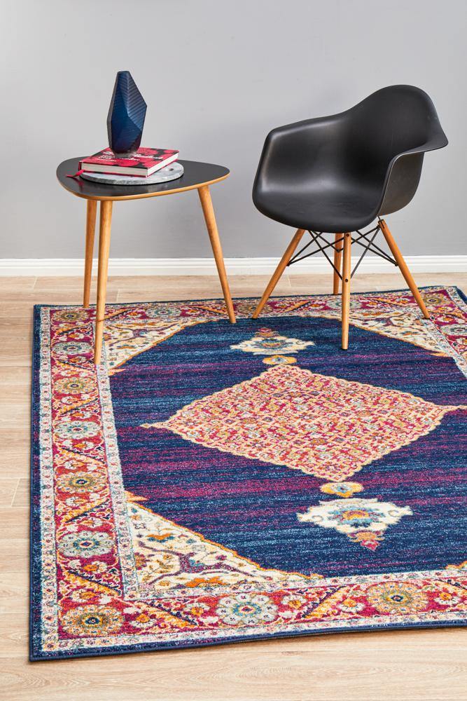 Century 966 Royal Blue Rug - Cozy Rugs Australia