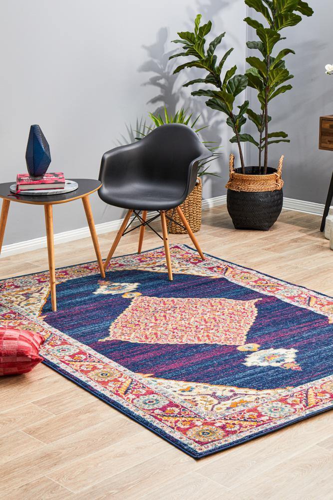 Century 966 Royal Blue Rug - Cozy Rugs Australia