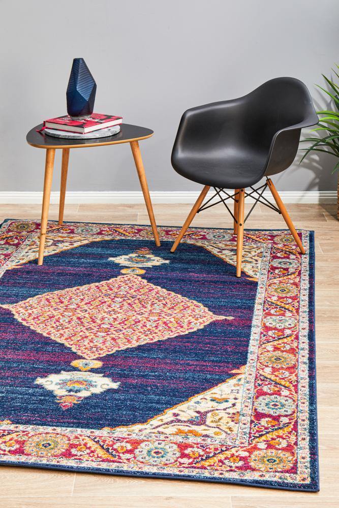 Century 966 Royal Blue Rug - Cozy Rugs Australia