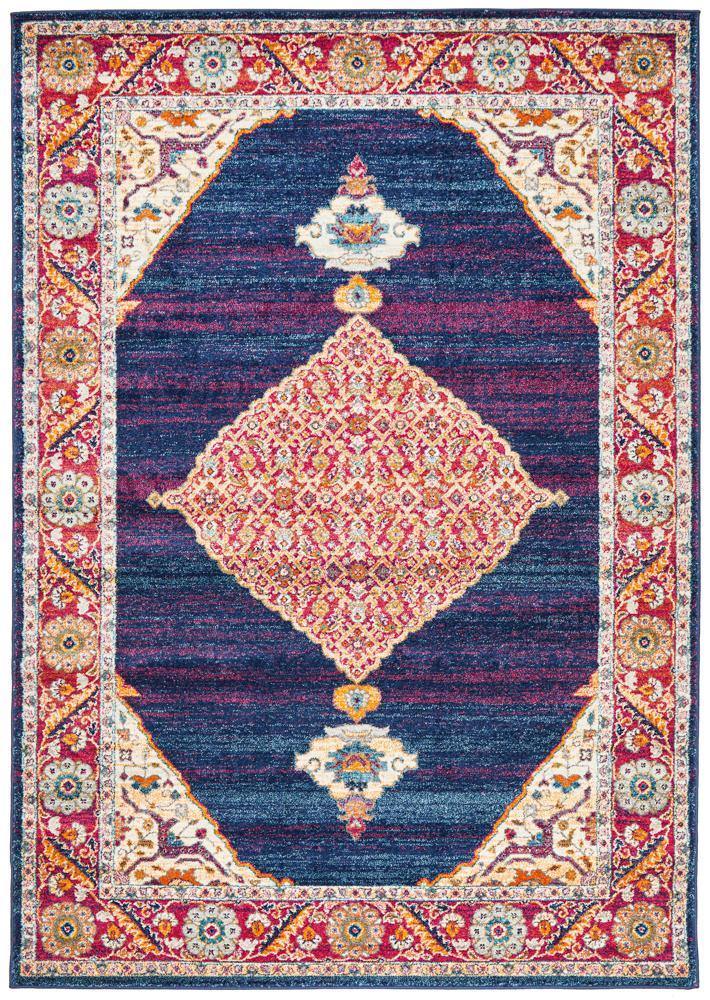 Century 966 Royal Blue Rug - Cozy Rugs Australia