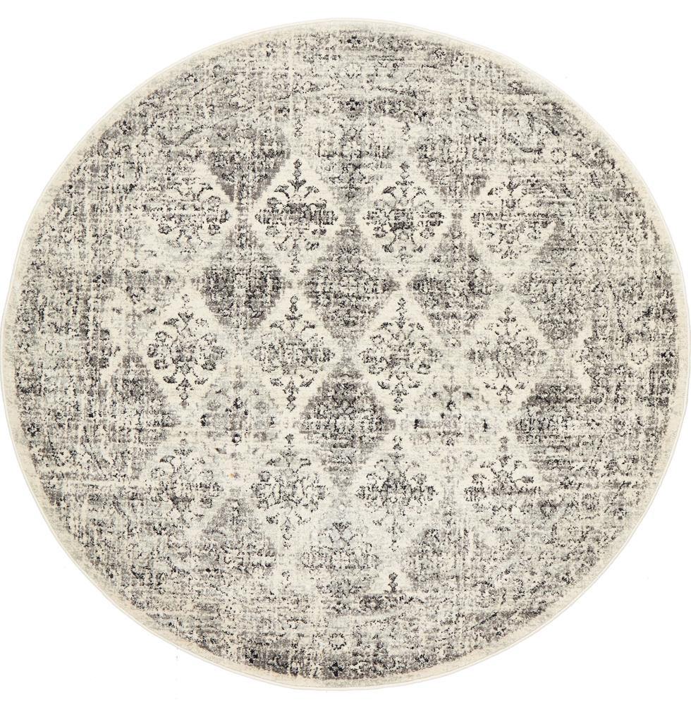 Century 999 Grey Round Rug - Cozy Rugs Australia