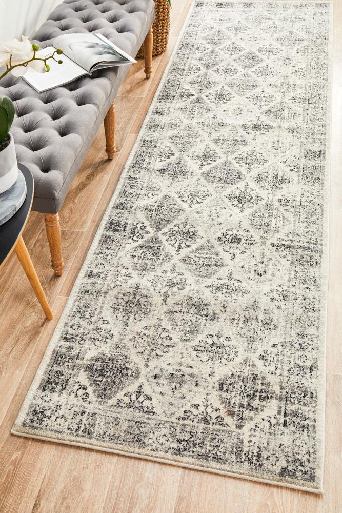 Century 999 Grey Runner Rug - Cozy Rugs Australia