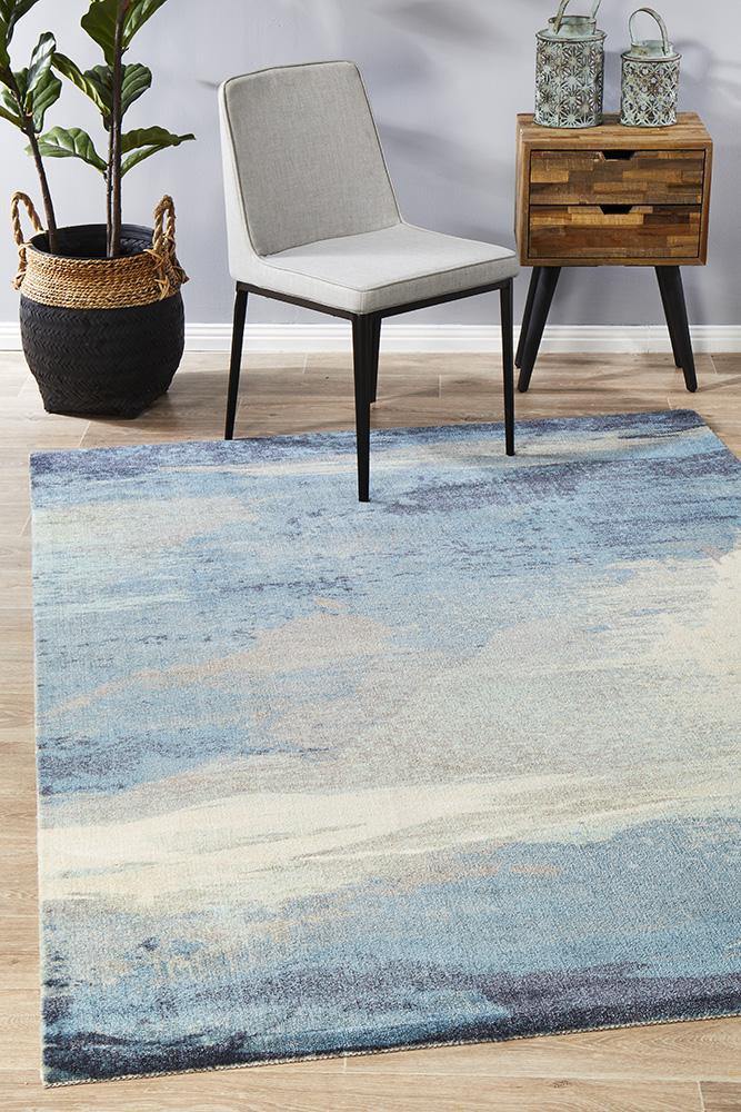 City Monet Stunning Blue Rug - Cozy Rugs Australia