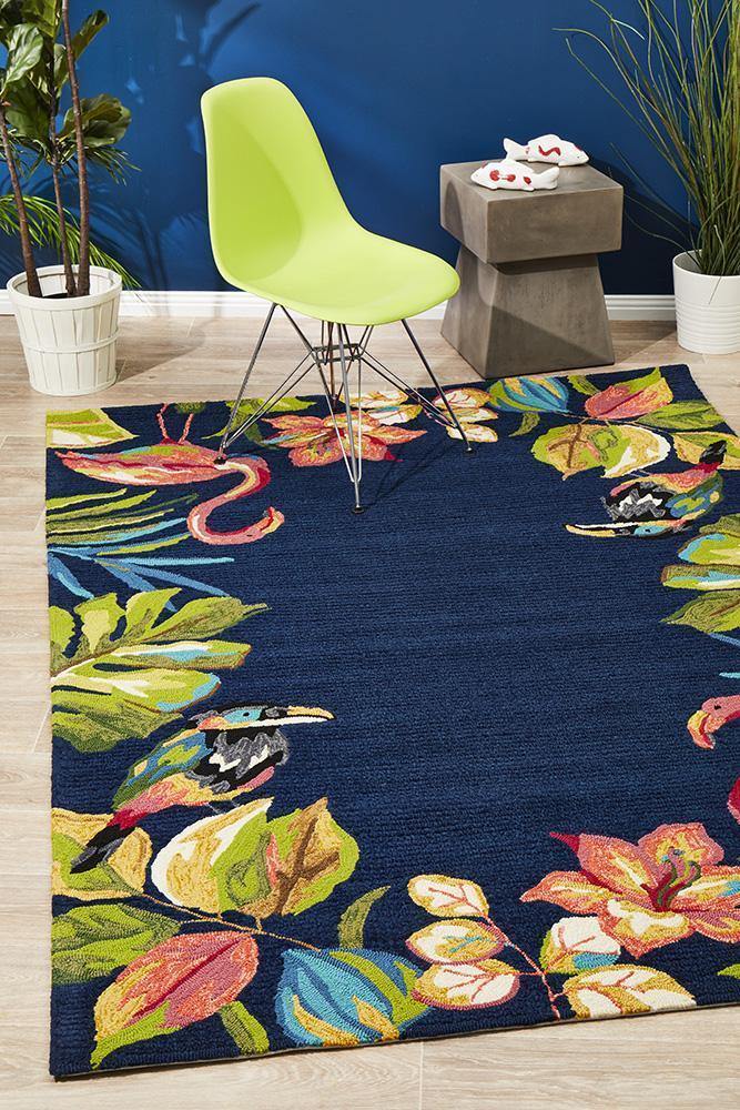 Copacabana Tropical Garden Stunning Indoor Outdoor Rug - Cozy Rugs Australia