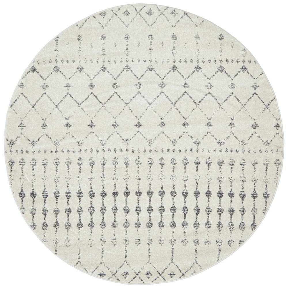 Chrome Elsa Silver Round Rug - Cozy Rugs Australia