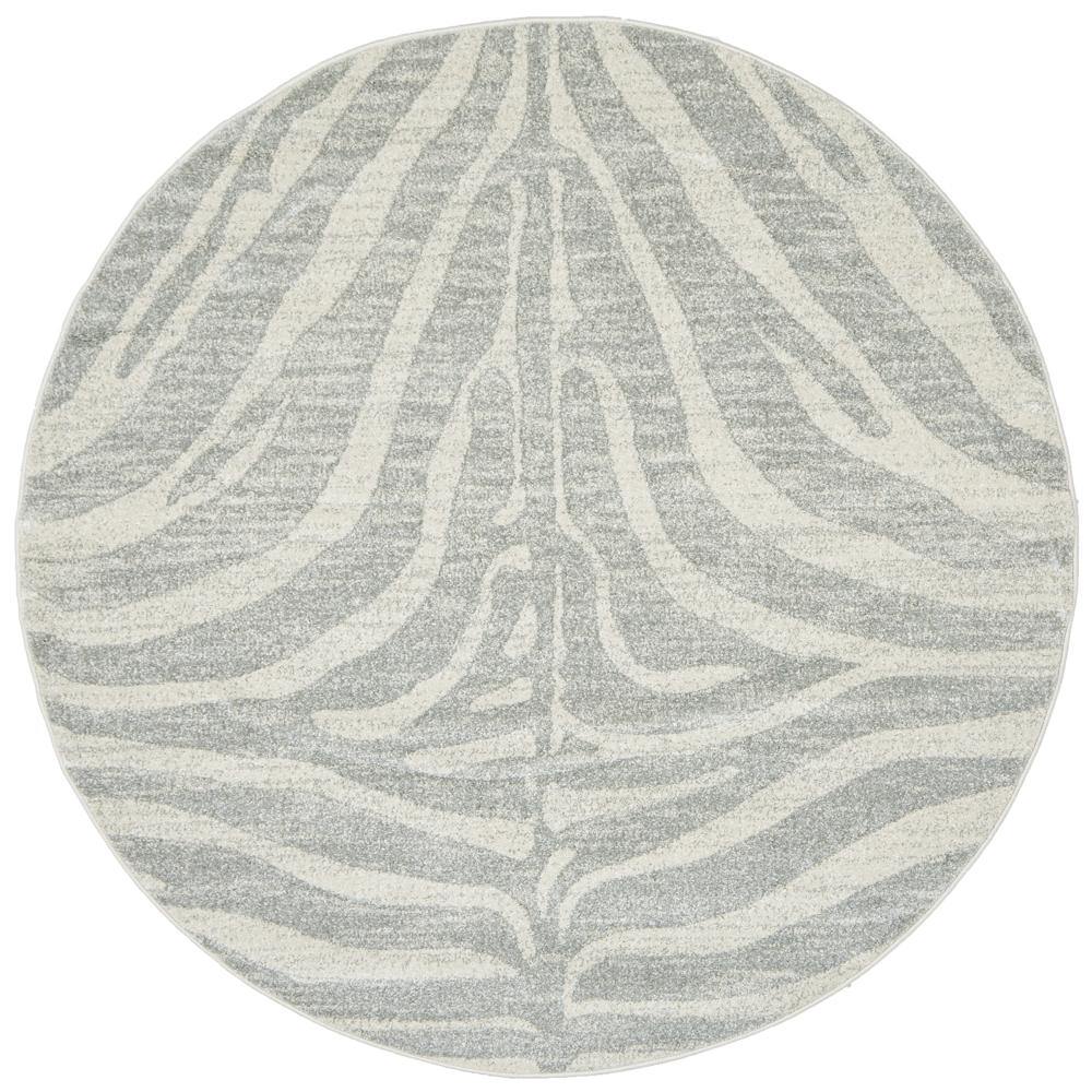 Chrome Savannah Silver Round Rug - Cozy Rugs Australia