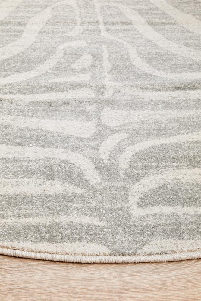 Chrome Savannah Silver Round Rug - Cozy Rugs Australia