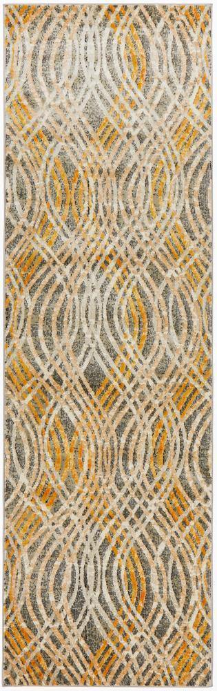 Dreamscape Flurry Modern Charcoal Runner Rug - Cozy Rugs Australia