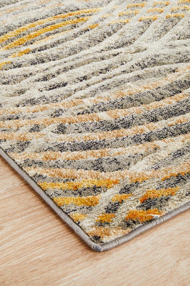 Dreamscape Flurry Modern Charcoal Runner Rug - Cozy Rugs Australia