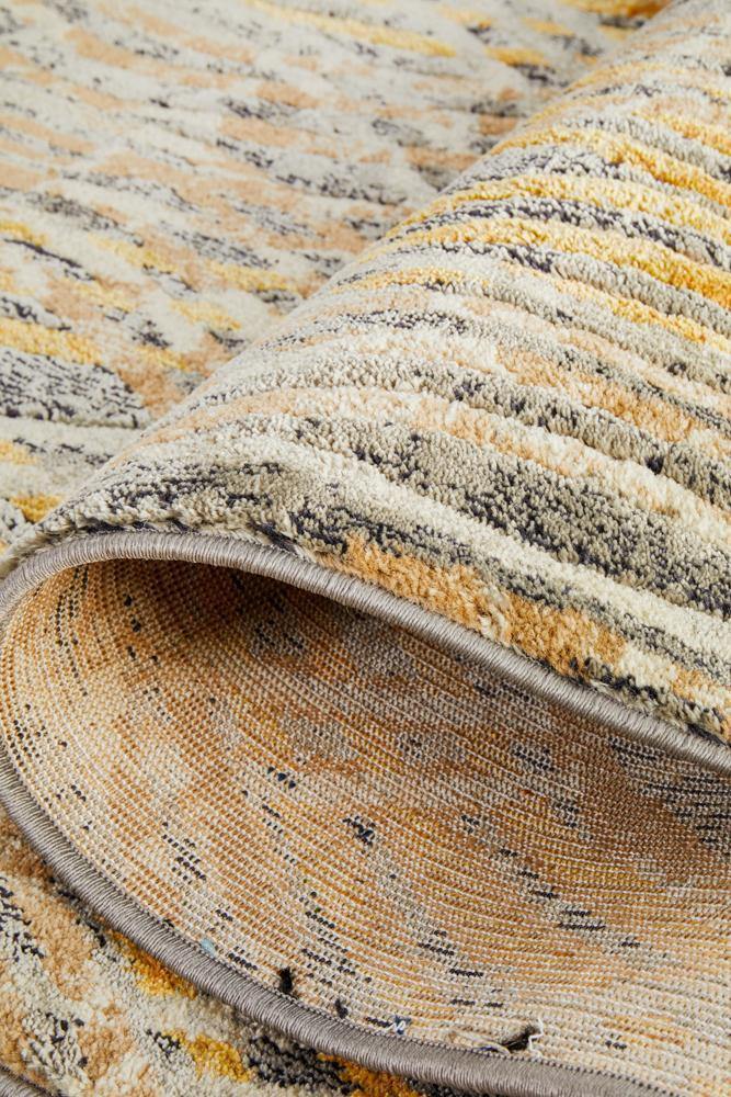 Dreamscape Flurry Modern Charcoal Runner Rug - Cozy Rugs Australia