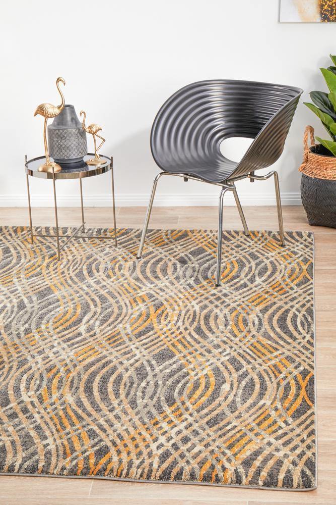 Dreamscape Flurry Modern Charcoal Rug - Cozy Rugs Australia