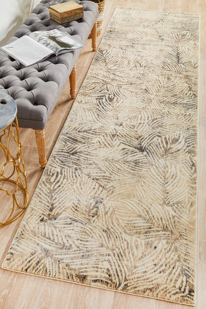 Dreamscape Artistic Nature Modern Charcoal Runner Rug - Cozy Rugs Australia