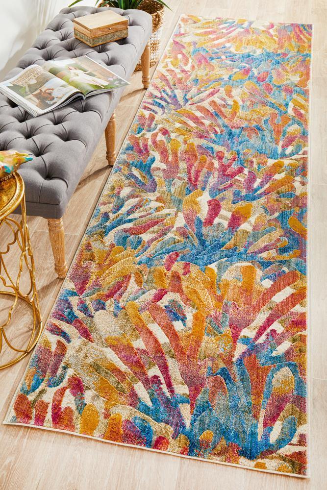 Dreamscape Memories Modern Tropical Runner Rug - Cozy Rugs Australia