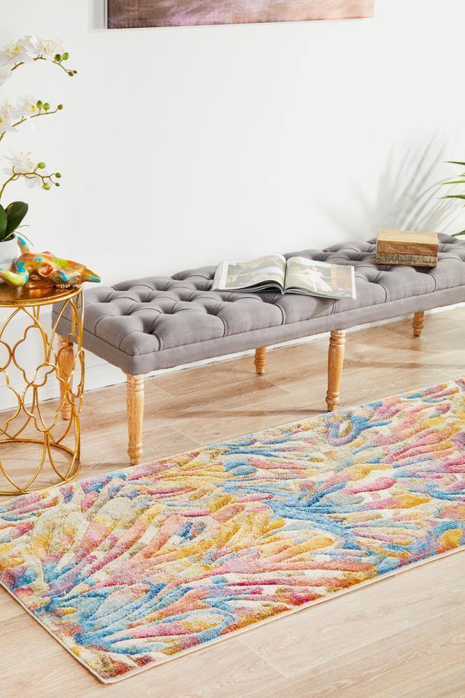 Dreamscape Memories Modern Tropical Runner Rug - Cozy Rugs Australia