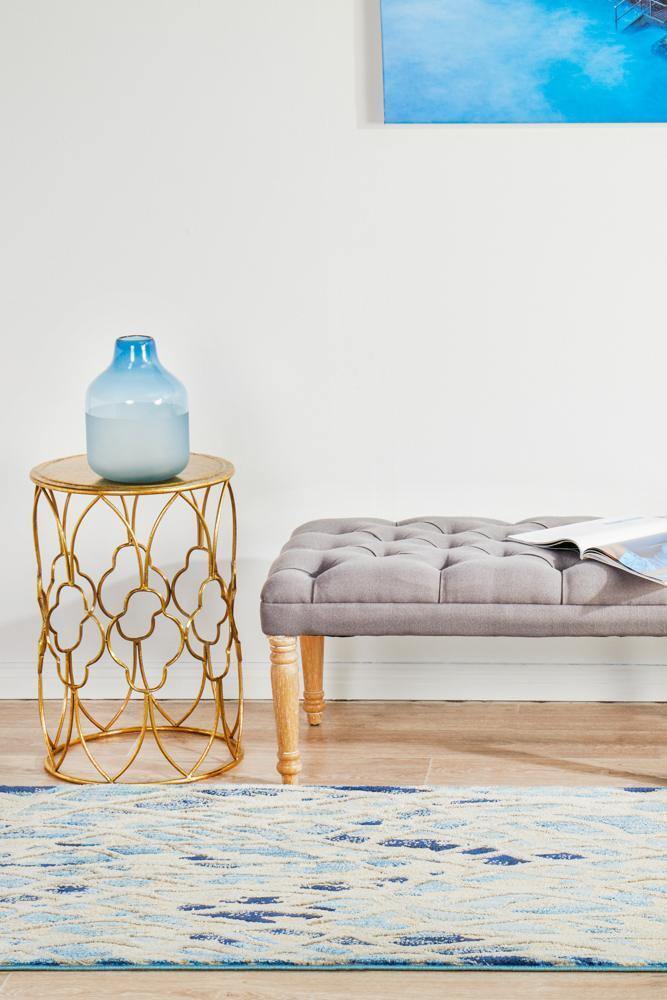 Dreamscape Ropes Modern Blue Runner Rug - Cozy Rugs Australia