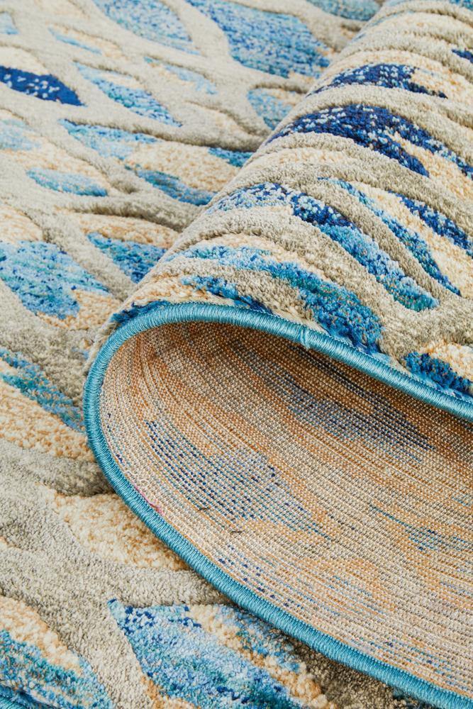 Dreamscape Ropes Modern Blue Runner Rug - Cozy Rugs Australia