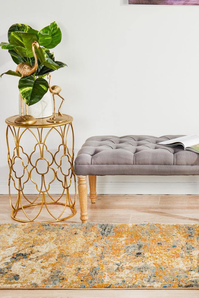 Dreamscape Tribute Modern Rust Runner Rug - Cozy Rugs Australia