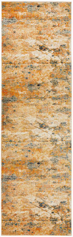 Dreamscape Tribute Modern Rust Runner Rug - Cozy Rugs Australia