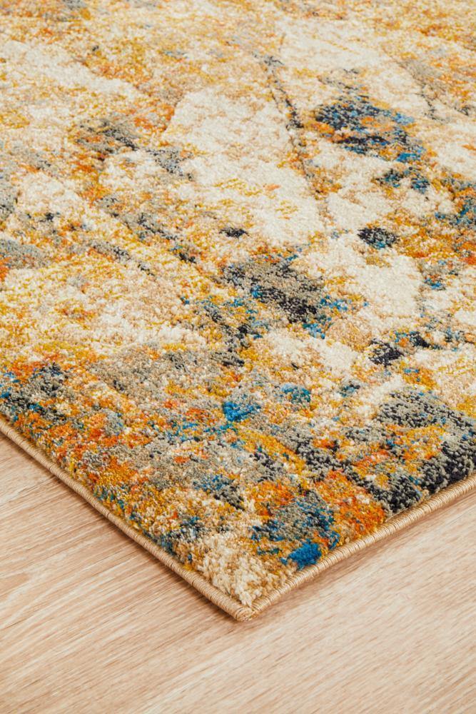 Dreamscape Tribute Modern Rust Runner Rug - Cozy Rugs Australia