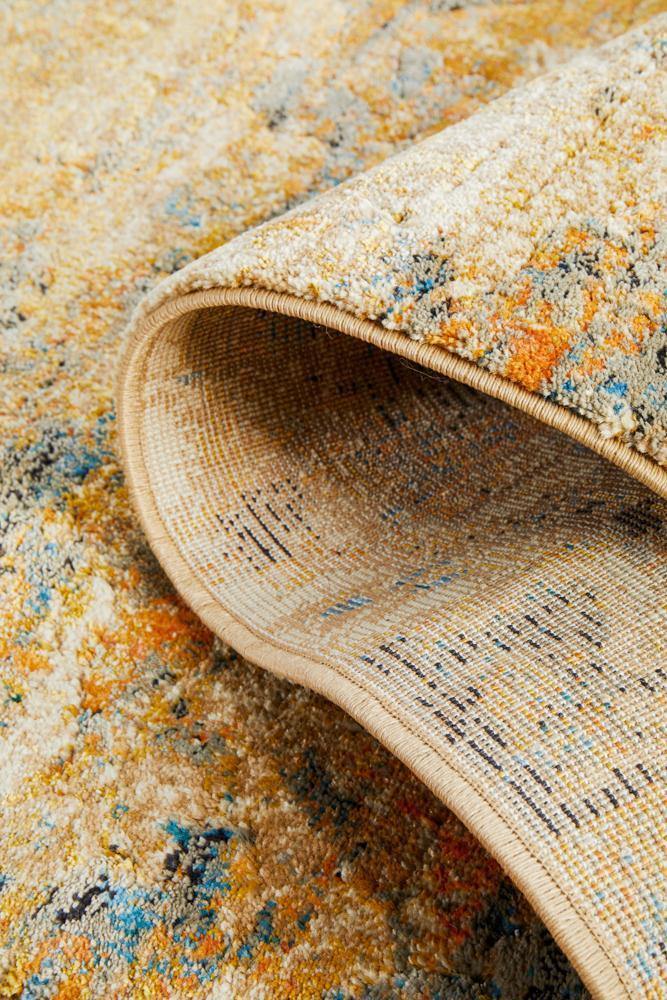 Dreamscape Tribute Modern Rust Runner Rug - Cozy Rugs Australia