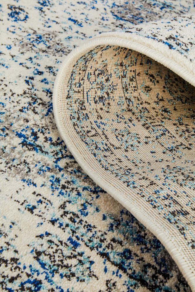 Evoke Mist White Transitional Runner Rug - Cozy Rugs Australia