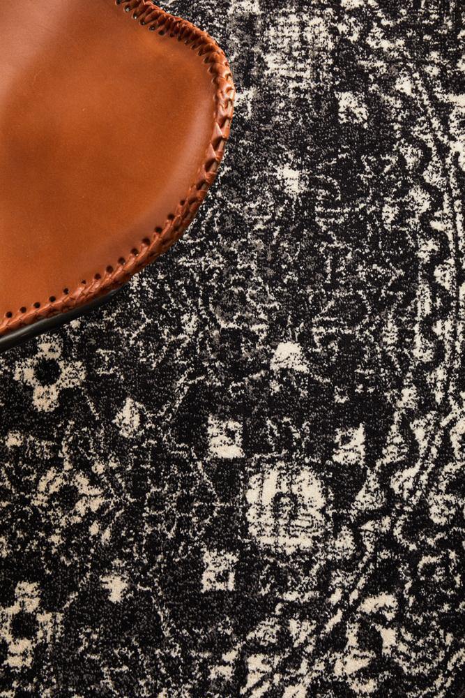 Evoke Estella Charcoal Transitional Round Rug - Cozy Rugs Australia