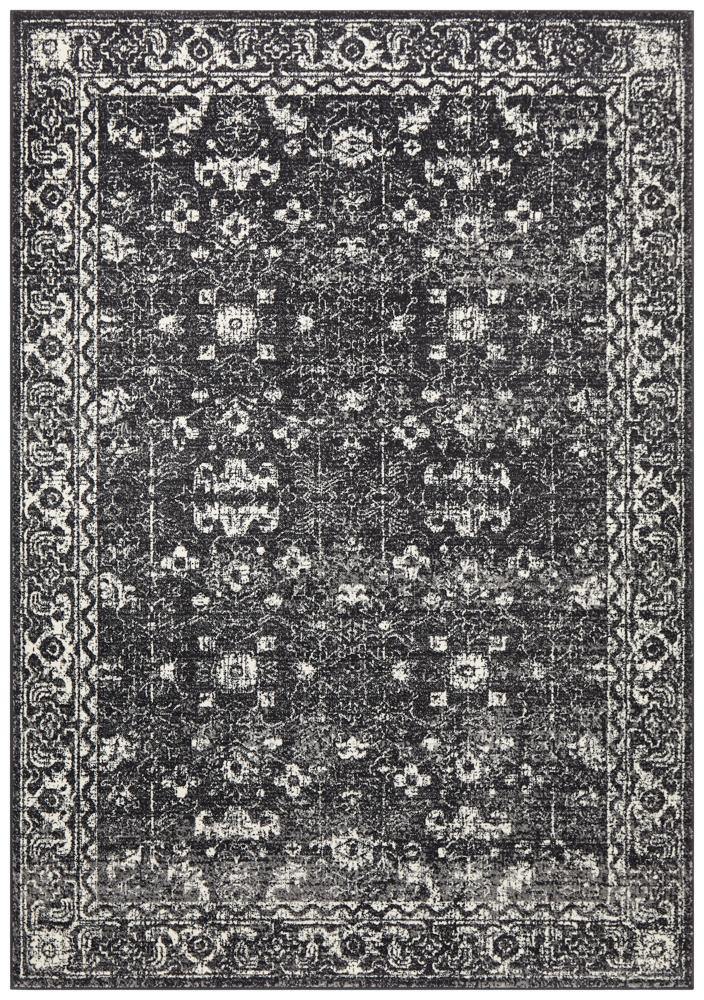 Evoke Estella Charcoal Transitional Rug - Cozy Rugs Australia