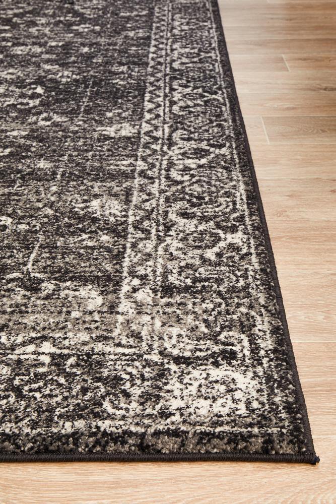 Evoke Estella Charcoal Transitional Rug - Cozy Rugs Australia