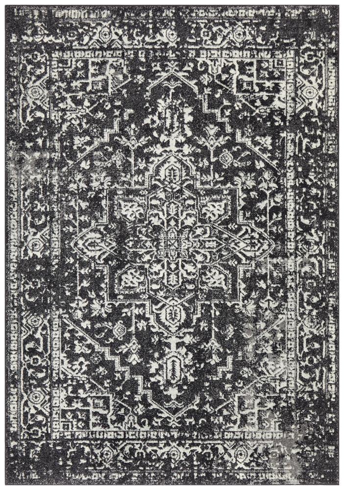 Evoke Scape Charcoal Transitional Rug - Cozy Rugs Australia