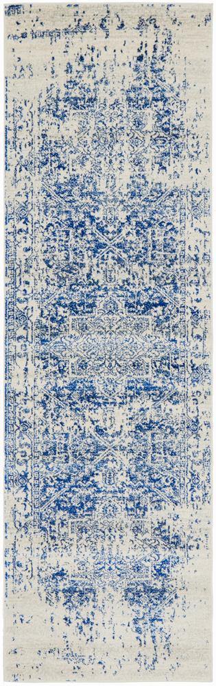Evoke Horizon White Navy Transitional Rug - Cozy Rugs Australia
