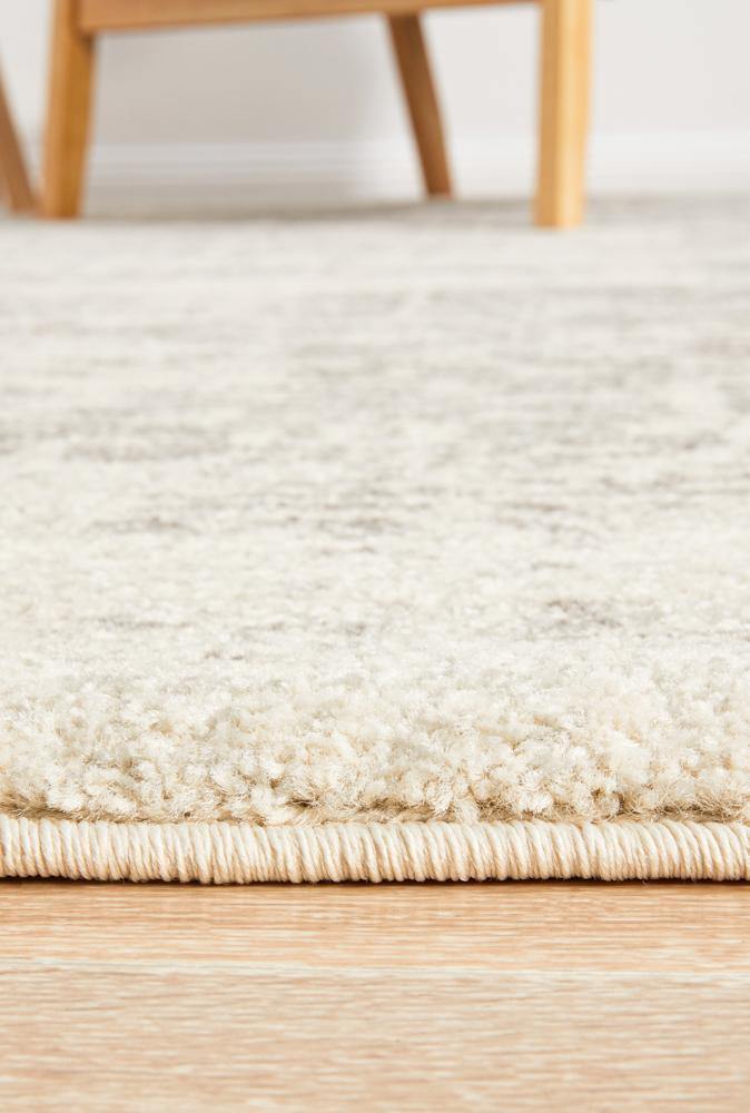 Evoke Dream White Silver Transitional Rug - Cozy Rugs Australia