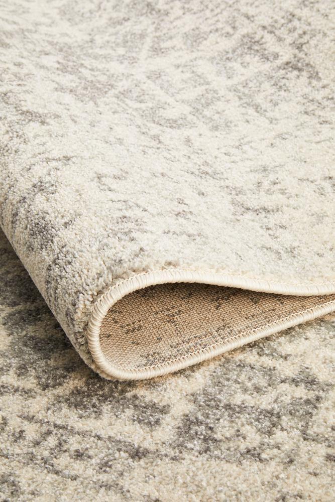 Evoke Dream White Silver Transitional Rug - Cozy Rugs Australia