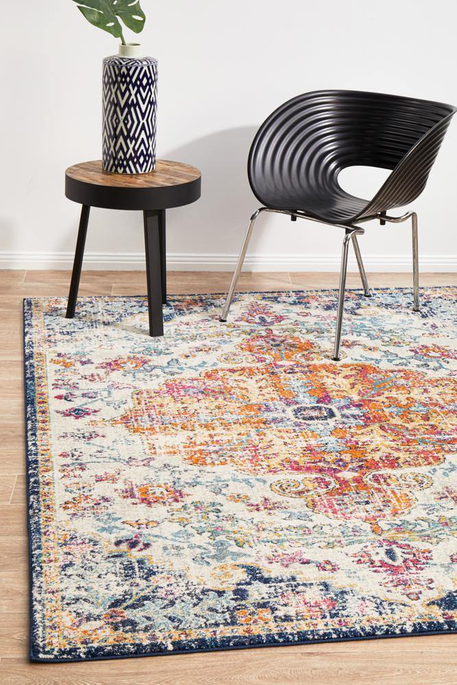 Evoke Carnival White Transitional Rug - Cozy Rugs Australia