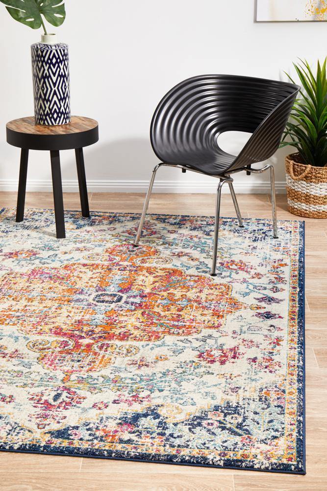 Evoke Carnival White Transitional Rug - Cozy Rugs Australia