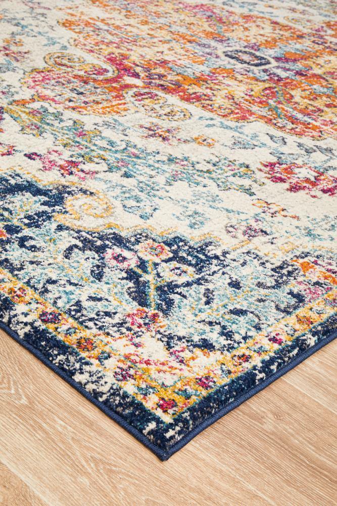 Evoke Carnival White Transitional Rug - Cozy Rugs Australia