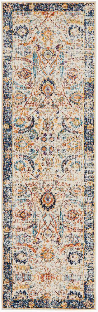 Evoke Peacock Ivory Transitional Rug - Cozy Rugs Australia